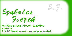 szabolcs ficzek business card